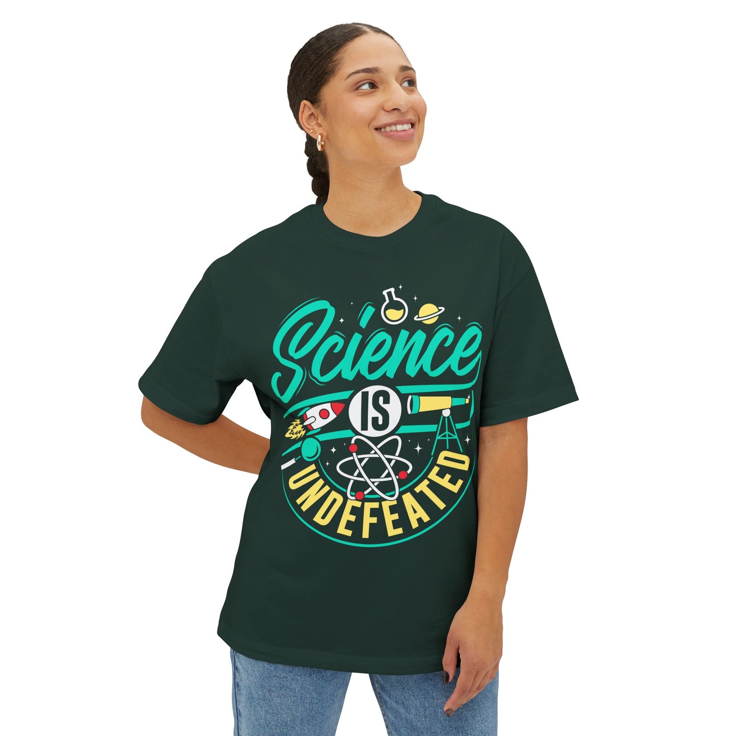 Oversized Tee - Science Undefeated - Science is a tool for humanity