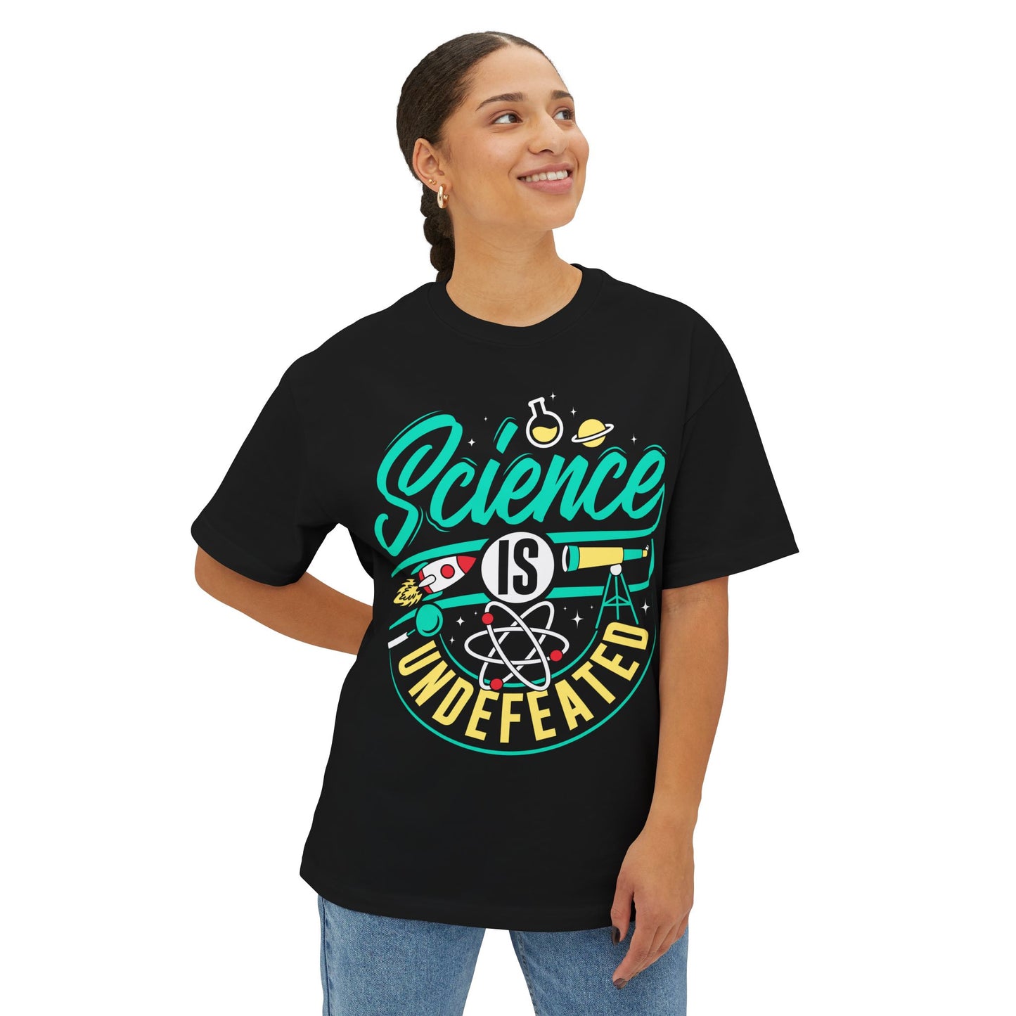 Oversized Tee - Science Undefeated - Science is a tool for humanity