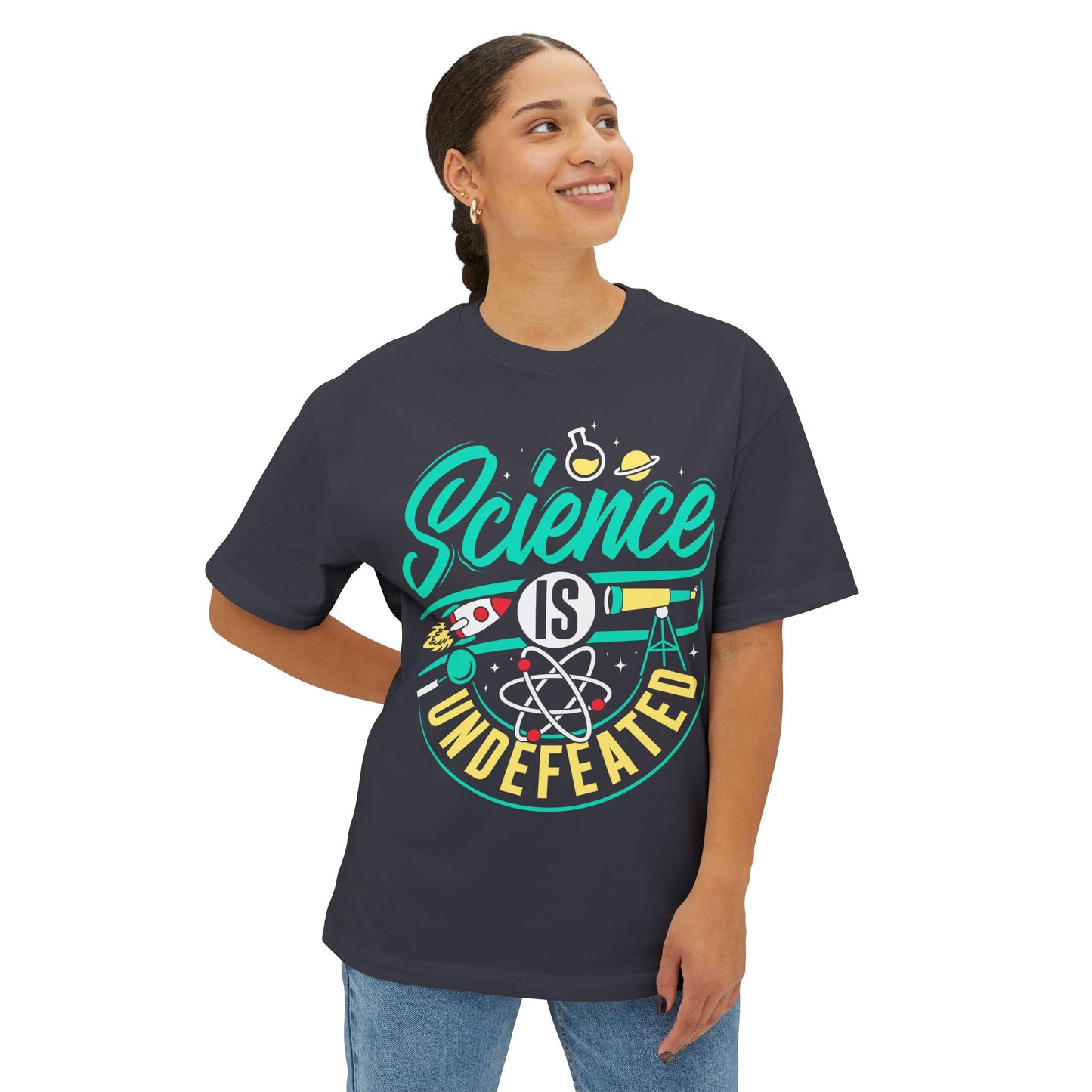 Oversized Tee - Science Undefeated - Science is a tool for humanity