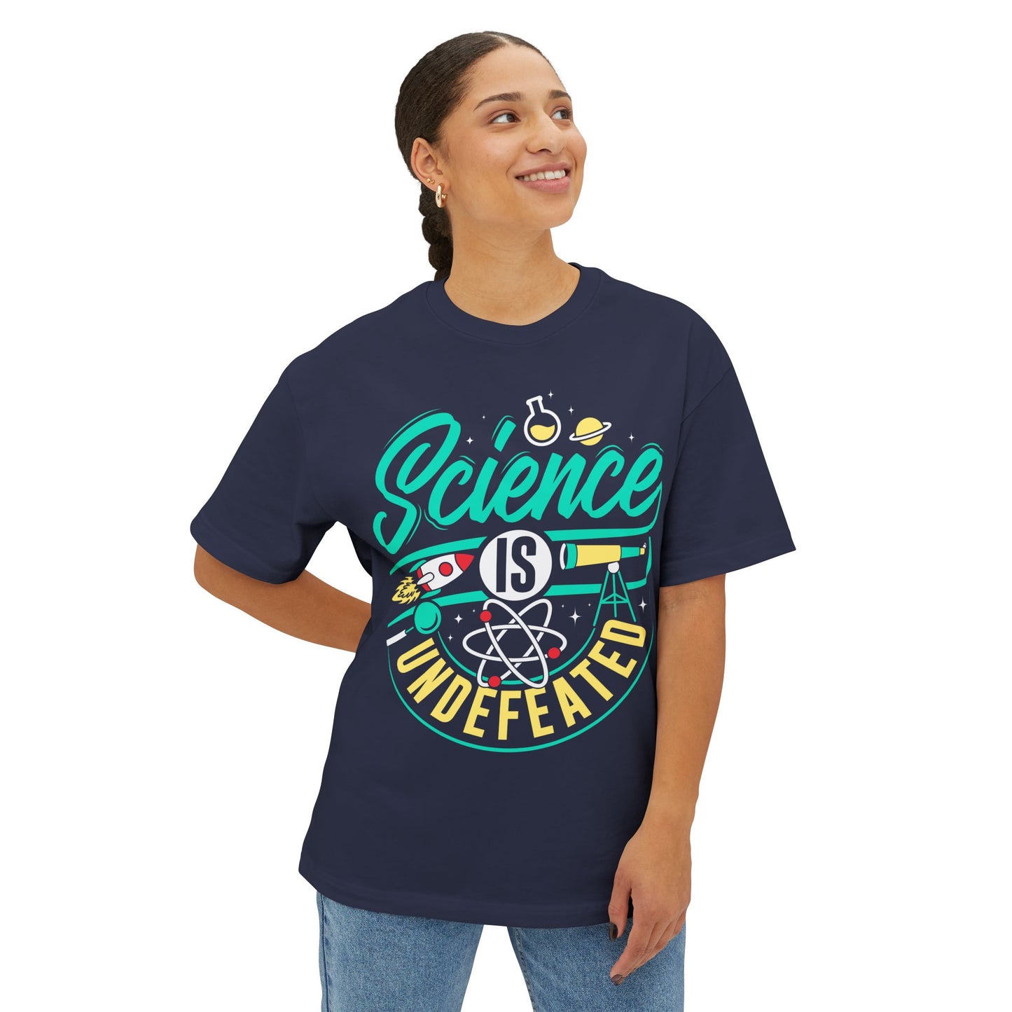 Oversized Tee - Science Undefeated - Science is a tool for humanity
