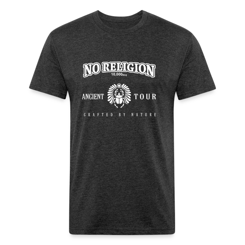 No Religion (Fitted Cotton/Poly T-Shirt by Next Level) - heather black