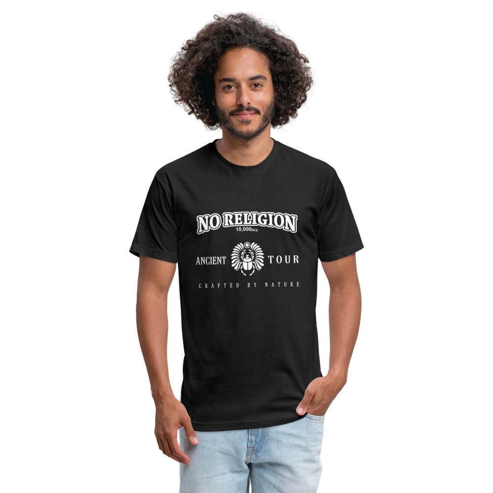 No Religion (Fitted Cotton/Poly T-Shirt by Next Level) - black