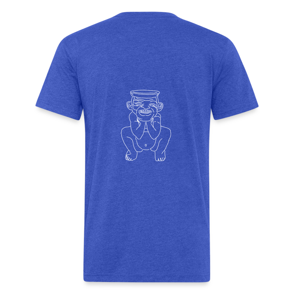 No Religion (Fitted Cotton/Poly T-Shirt by Next Level) - heather royal