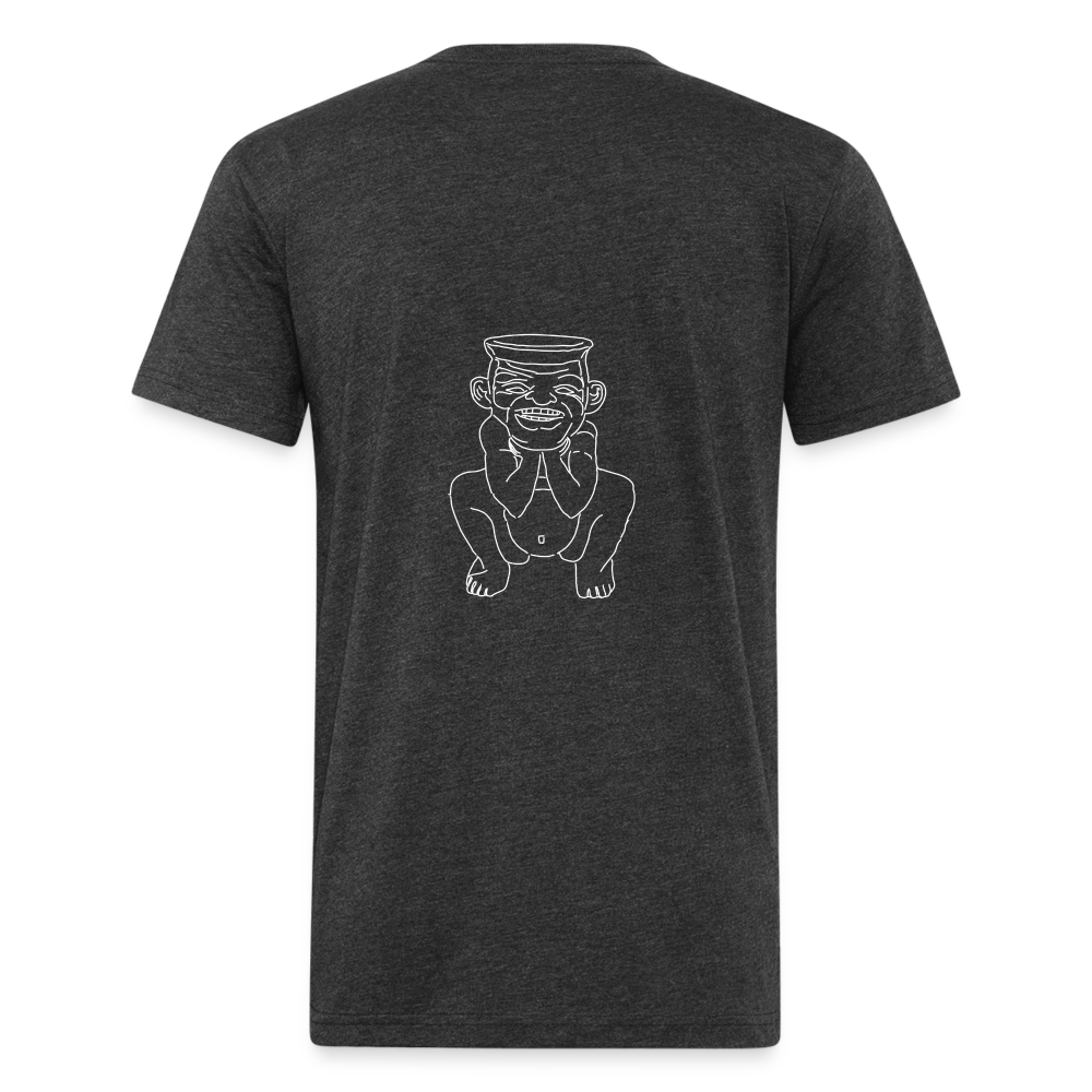 No Religion (Fitted Cotton/Poly T-Shirt by Next Level) - heather black