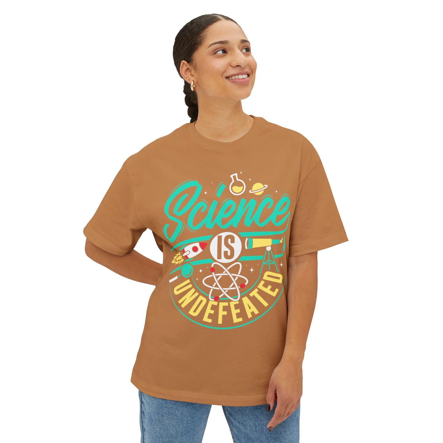 Oversized Tee - Science Undefeated - Science is a tool for humanity