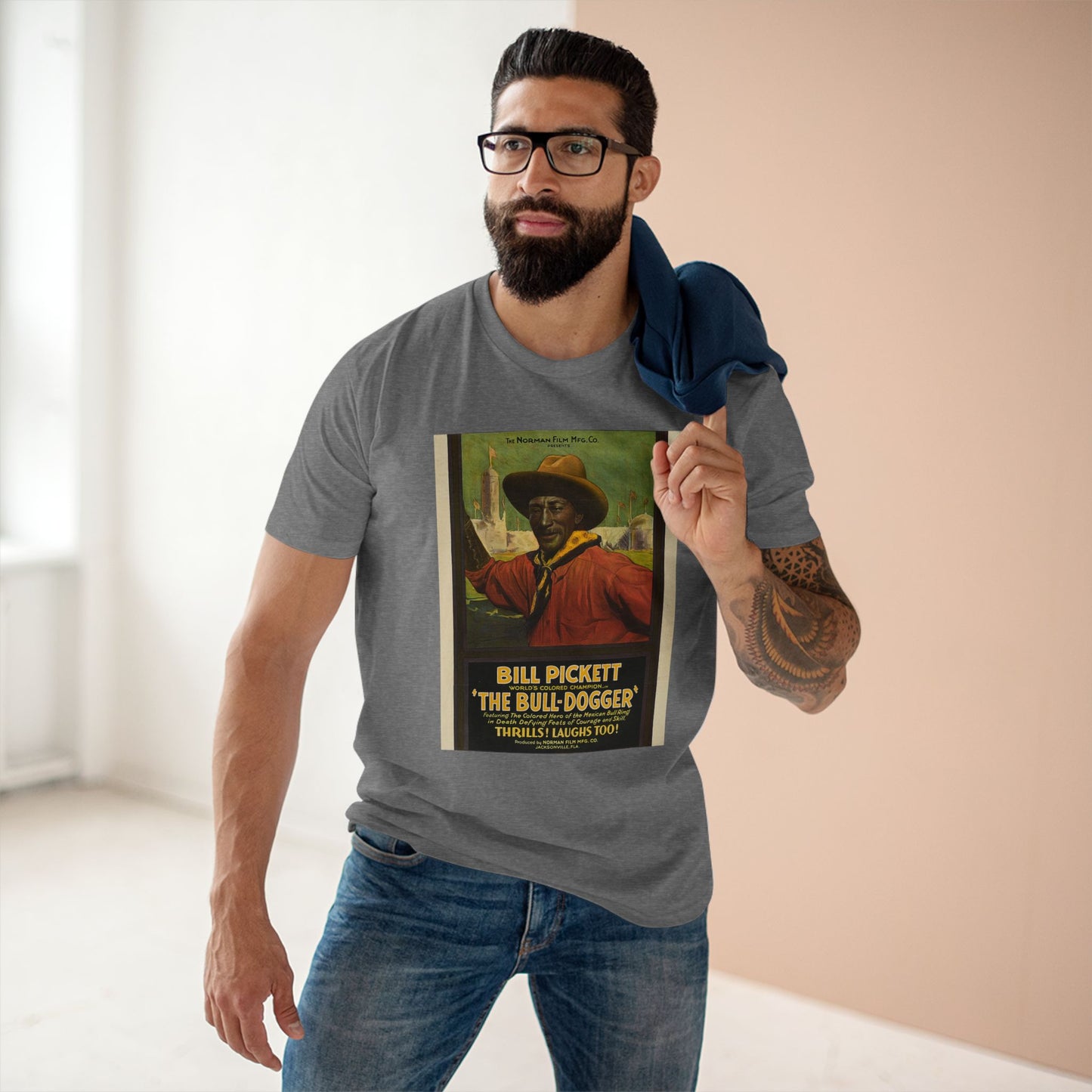 Vintage Bill Pickett Graphic Tee | Classic Adult Staple Tee for Fans of Western Heritage
