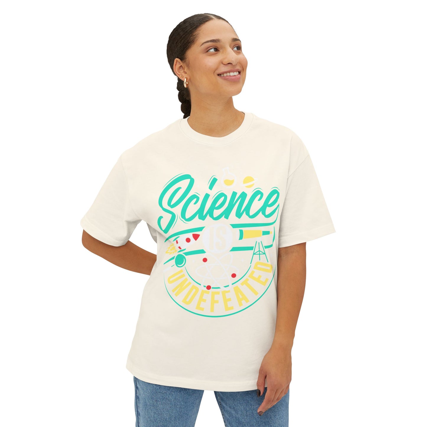 Oversized Tee - Science Undefeated - Science is a tool for humanity