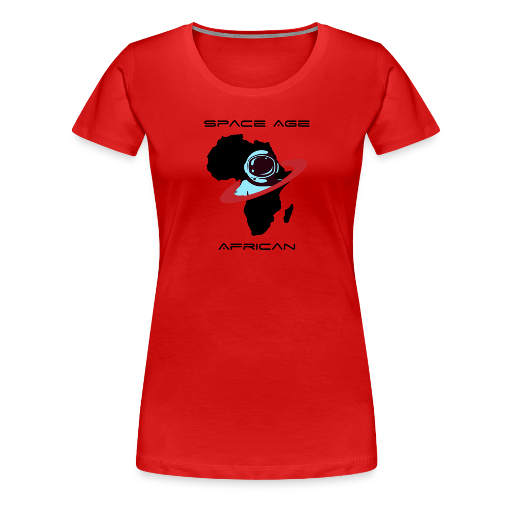 Space Age African (Women’s Premium T-Shirt ) - red