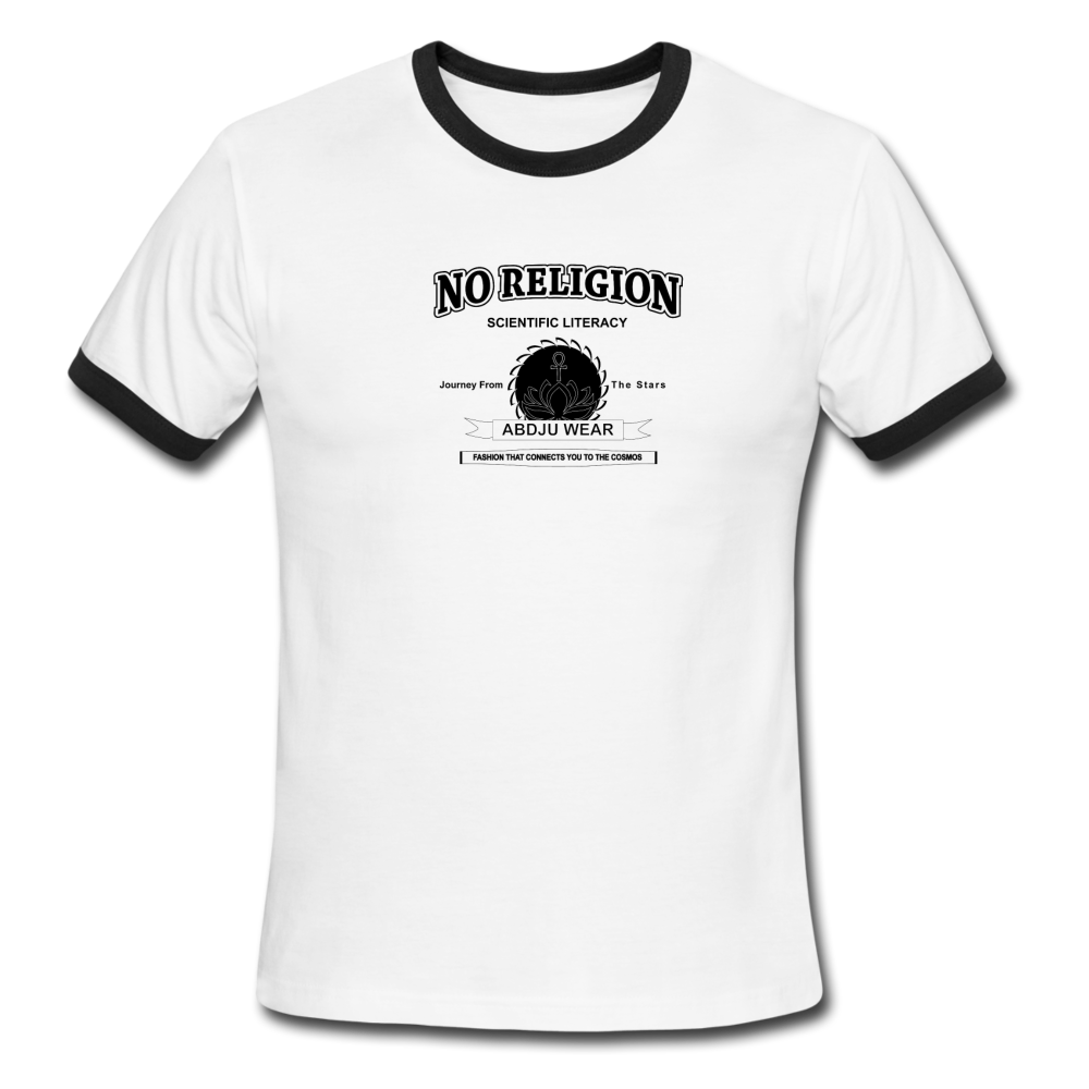 No Religion(Men's Ringer T-Shirt) - white/black
