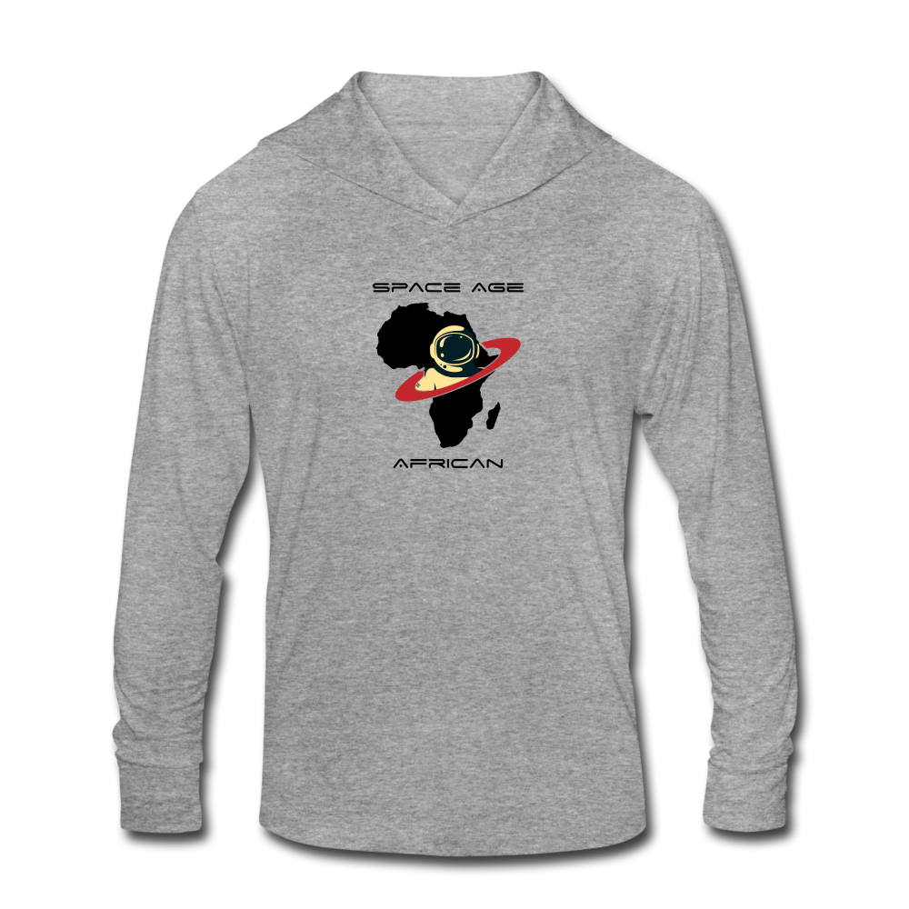 Space Age African(Unisex Tri-Blend Hoodie Shirt) - heather gray
