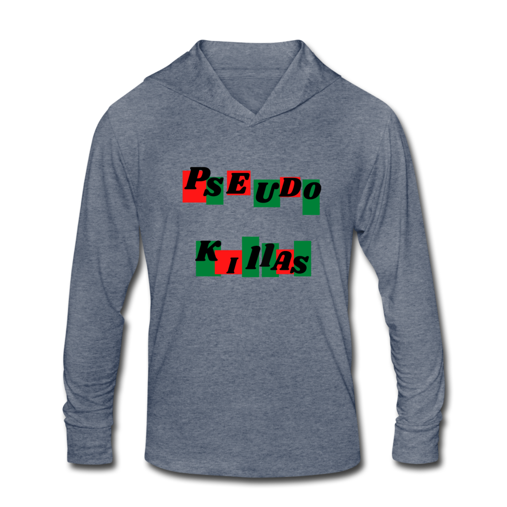 Pseudo Killas(Unisex Tri-Blend Hoodie Shirt) - heather blue