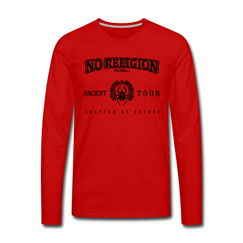 No Religion(Men's Premium Long Sleeve T-Shirt) - red
