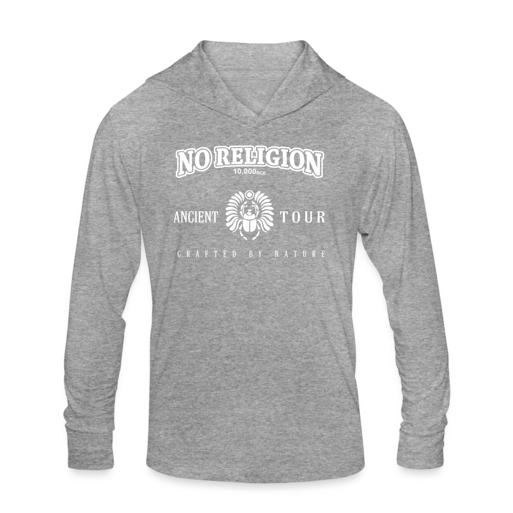 No Religion (Unisex Tri-Blend Hoodie Shirt) - heather grey