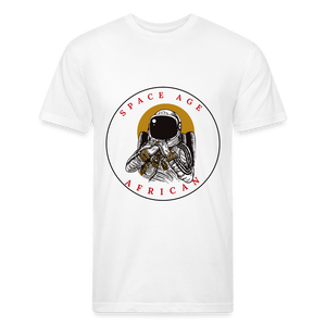 Space Age Africans(Fitted Cotton/Poly T-Shirt by Next Level) - white