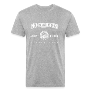 No Religion (Fitted Cotton/Poly T-Shirt by Next Level) - heather gray