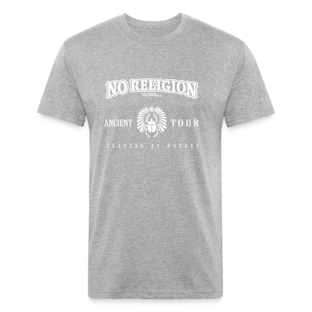 No Religion (Fitted Cotton/Poly T-Shirt by Next Level) - heather gray