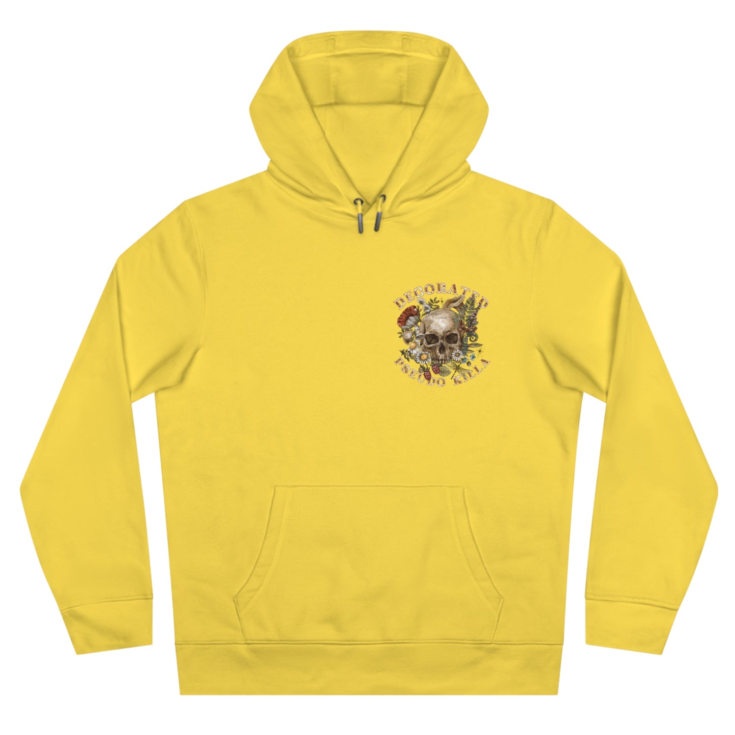 King Skull Hoodie — 'PSEUDO' Retro Skull Graphic Hooded Sweatshirt