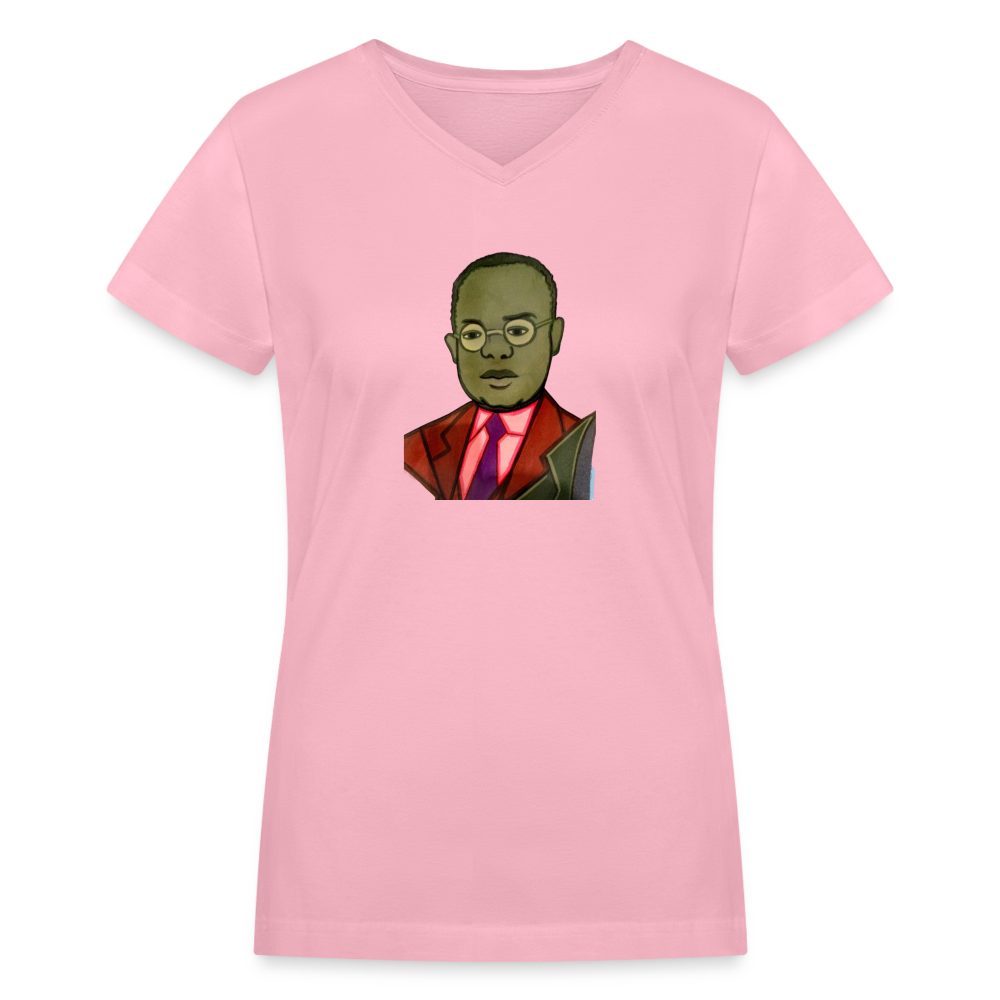 Women's V-Neck T-Shirt - pink