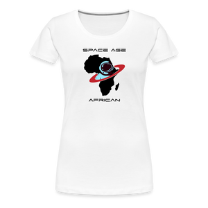 Space Age African (Women’s Premium T-Shirt ) - white