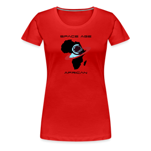 Space Age African (Women’s Premium T-Shirt ) - red