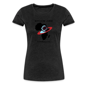 Space Age African (Women’s Premium T-Shirt ) - charcoal grey