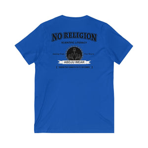 No Religion (Unisex Jersey Short Sleeve V-Neck Tee)