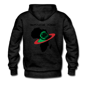 Space Age African(Men’s Premium Hoodie) - charcoal gray
