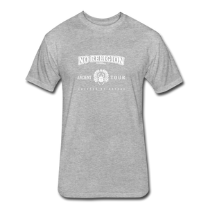 No Religion(Fitted Cotton/Poly T-Shirt by Next Level) - heather gray