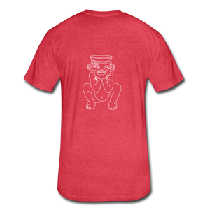 No Religion(Fitted Cotton/Poly T-Shirt by Next Level) - heather red