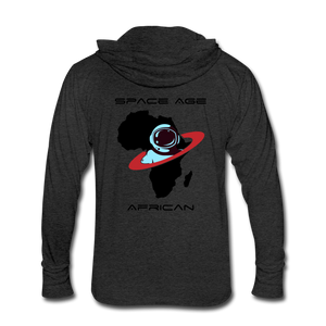 Space Age African(Unisex Tri-Blend Hoodie Shirt) - heather black