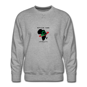 Space Age African(Men’s Premium Sweatshirt) - heather gray