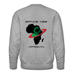 Space Age African(Men’s Premium Sweatshirt) - heather gray