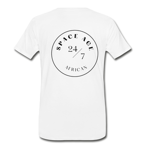 Space Age African(Men's Premium T-Shirt) - white