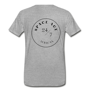 Space Age African(Men's Premium T-Shirt) - heather gray