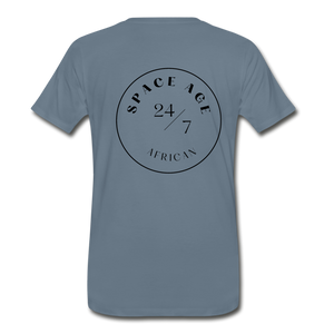 Space Age African(Men's Premium T-Shirt) - steel blue