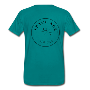 Space Age African(Men's Premium T-Shirt) - teal