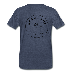 Space Age African(Men's Premium T-Shirt) - heather blue