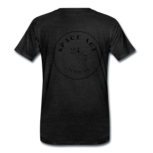 Space Age African(Men's Premium T-Shirt) - charcoal gray