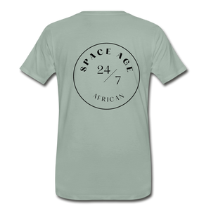 Space Age African(Men's Premium T-Shirt) - steel green