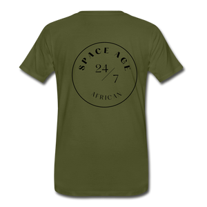 Space Age African(Men's Premium T-Shirt) - olive green