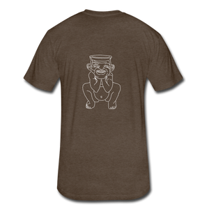 Fitted Cotton/Poly T-Shirt by Next Level - heather espresso