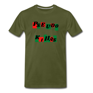 Pseudo Killas(Men's Premium T-Shirt) - olive green