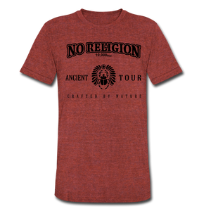 No Religion (Unisex Tri-Blend T-Shirt) - heather cranberry