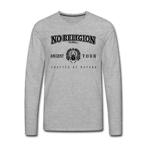 No Religion(Men's Premium Long Sleeve T-Shirt) - heather gray