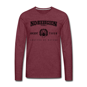 No Religion(Men's Premium Long Sleeve T-Shirt) - heather burgundy