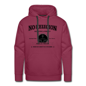 No Religion (Men’s Premium Hoodie) - burgundy