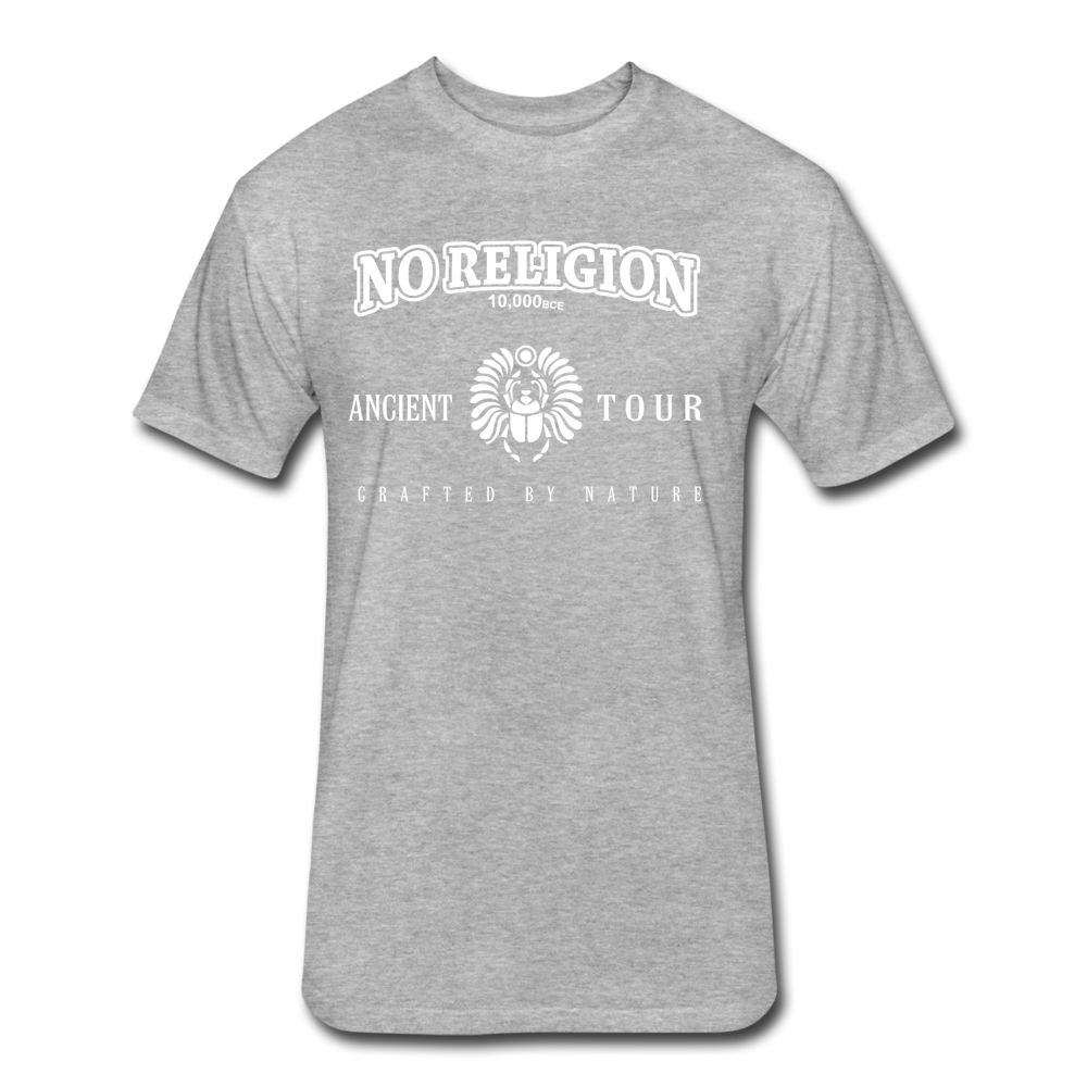 No Religion (Fitted Cotton/Poly T-Shirt by Next Level) - heather gray