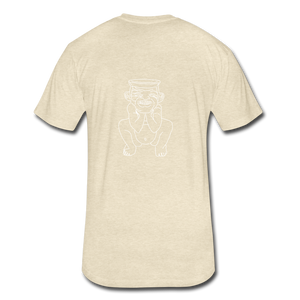 No Religion (Fitted Cotton/Poly T-Shirt by Next Level) - heather cream