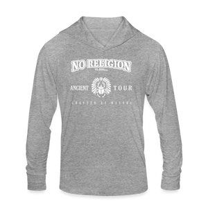 No Religion (Unisex Tri-Blend Hoodie Shirt) - heather grey
