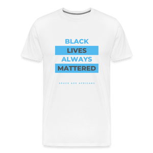 BLACK LIVES  (Men's Premium T-Shirt) - white